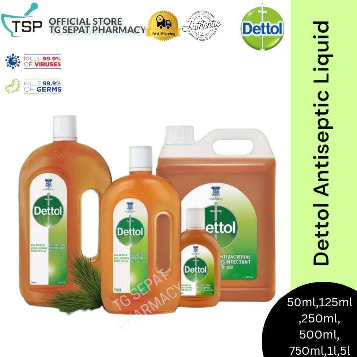 Dettol Antiseptic Liquid 50ml 125ml 250ml 500ml 750ml 1 Litre 5litre Lazada 7670