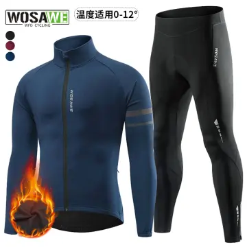 WOSAWE Men Winter Pant Fleece Lined Warm Cycling Tights Bicycle