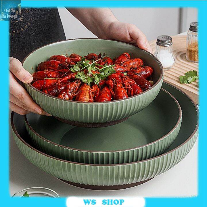 Fafeng Soup Plate Household Large Pickled Vegetable Fish Large Bowl