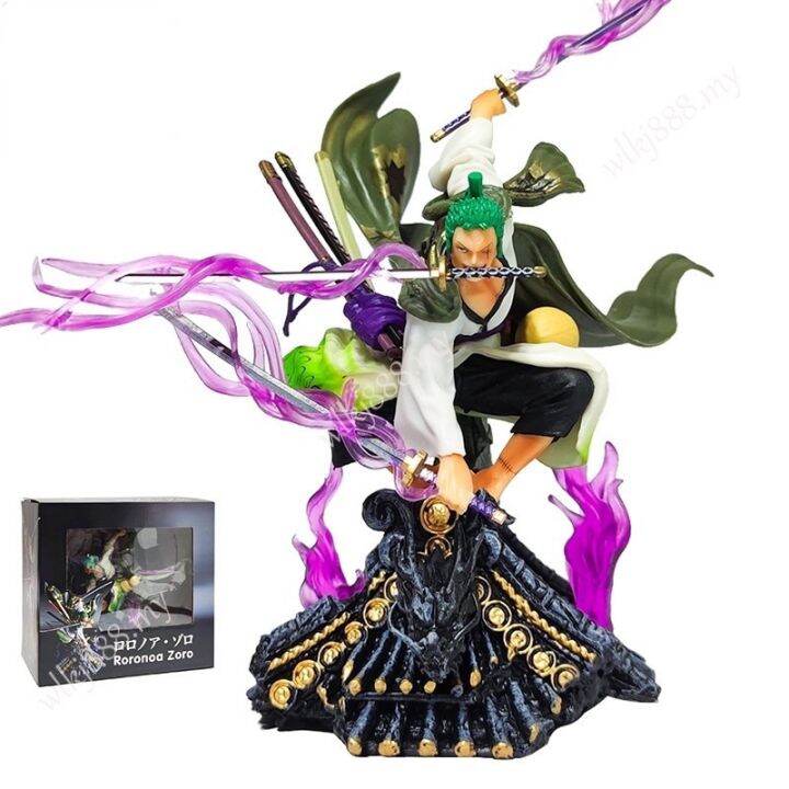 One-Piece Figure Zoro (Wano Haki Santoryu Ver.) 19cm Big Size Figure ...