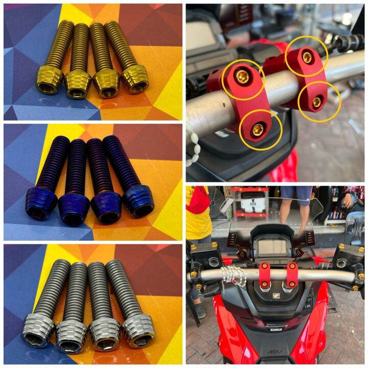 ADV HandleBar riser bolts (Set of 4pcs) Lazada PH