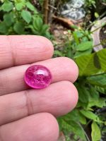 รูบี้ ทับทิม เหลี่ยมชั้น รูปไข่ หนักรวม 7  กะรัต CARATS ....(1 เม็ด)พลอย สังเคราะห์ LAB MADE THAI RUBY OVAL10X12 MM มิลลิเมตร STEP CUT