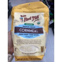 Organic Medium Grind Cornmeal ( Bob’s Red Mill ) 680 G. แป้งข้าวโพดบด 100% คอร์นมีล ( ตราบ๊อบส เรด มิลล์ )