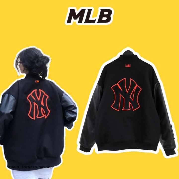 Mirror Quality  Áo Khoác Phao MLB Mega Logo Short Down NY Yankees  Jacket Áo phao trần bông MLB  Shopee Việt Nam
