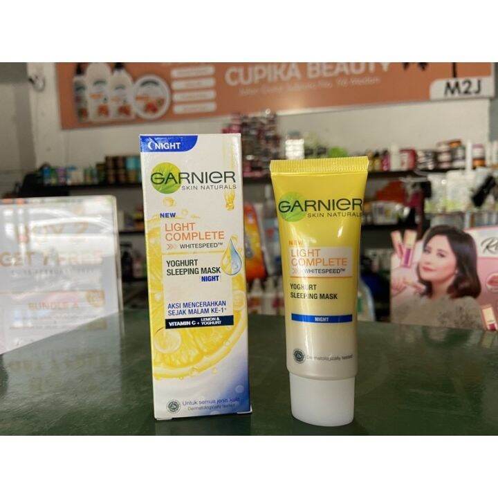 Garnier light complete sleeping night yogurt 20 ml cream malam