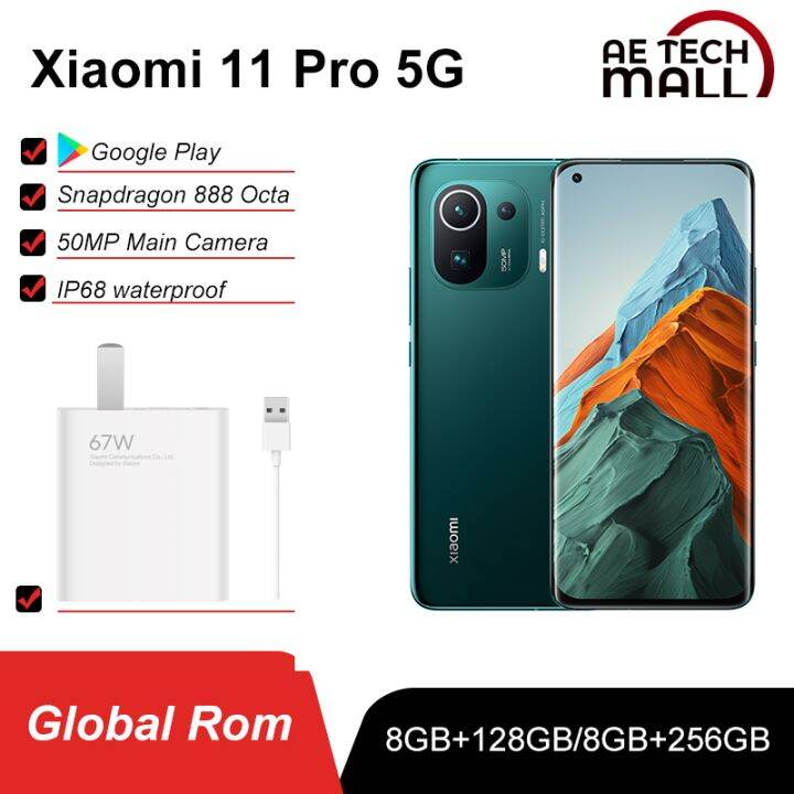 Xiaomi Mi ROM 11 Pro 5G สมาร์ทโฟน Snapdragon 888 Octa Core 6.81 "2K