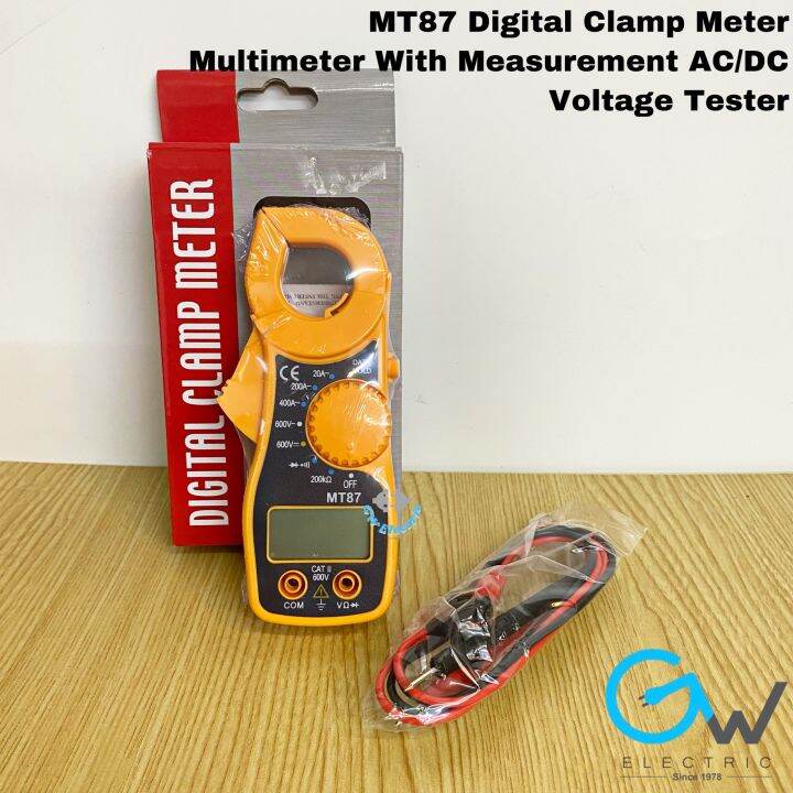 MT87 Digital Clamp Meter Multimeter With Measurement AC/DC Voltage