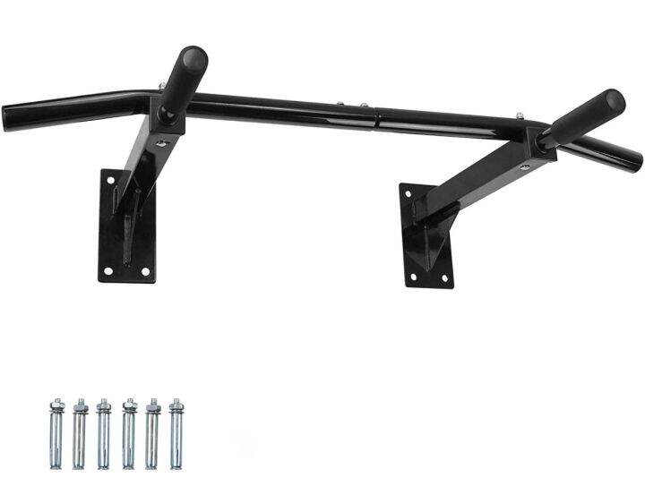 Wall Mounted Pull Up Bar, Home Fitness Chin Up Bar, 3 Positions Multi