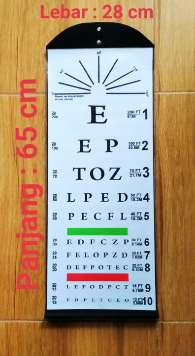 Snellen Chart PEMERIKSAAN MATA BUSA GULUNG BAHAN KAIN | Lazada Indonesia