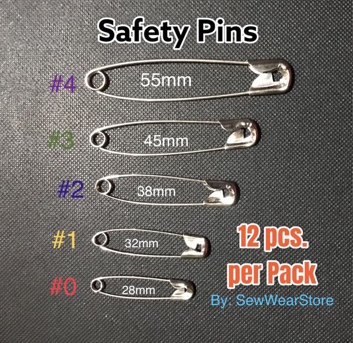 12pcs Safety Pins / Safety Pin / Pardible Many Sizes option | Lazada PH