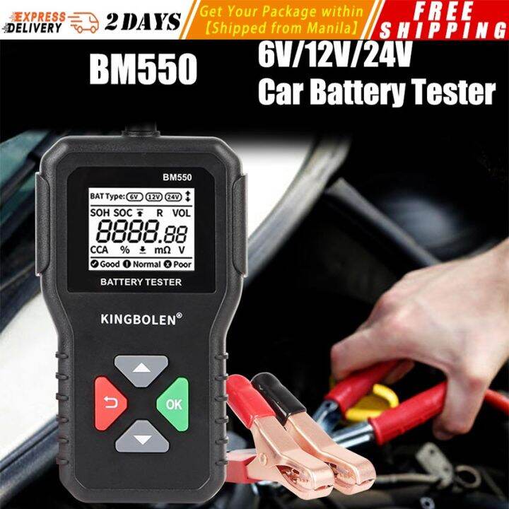 BM550 Car Battery Tester 6V 12V 24V 1002000 CCA Battery System Detect