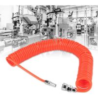 สายลม แบบสปริง PU AIR HOSE ขนาด 5x8 มิลลิเมตร. 9 เมตร (สีส้ม) ETOP BERALA BOLID MASAKI BONCHI