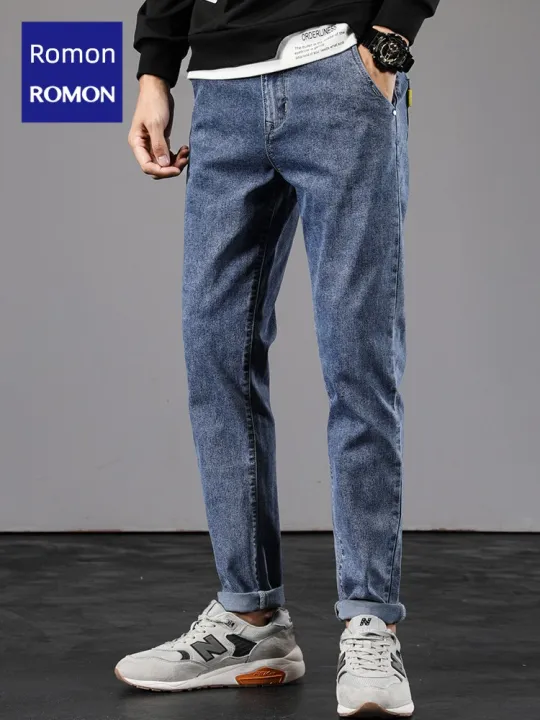 Romon Men's Trendy Jeans | Lazada