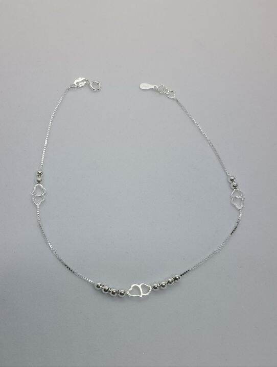 CS LEGIT ORIGINAL 92.5 ITALY SILVER ANKLETS 10.2 INCHES Lazada PH