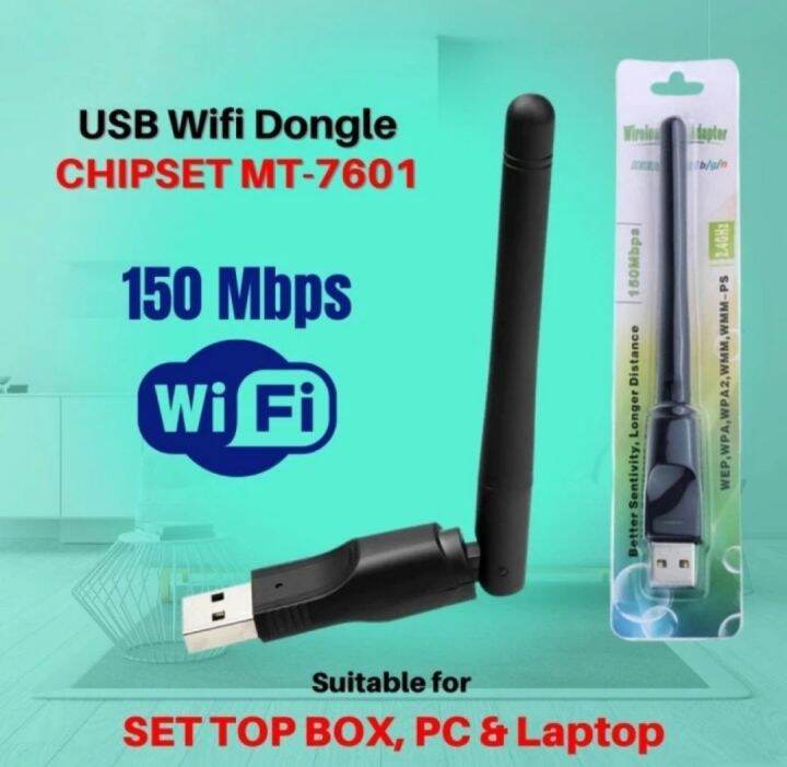 Dongle wifi MTK7601 wirelles usb adaptor untuk STB komputer PC | Lazada ...