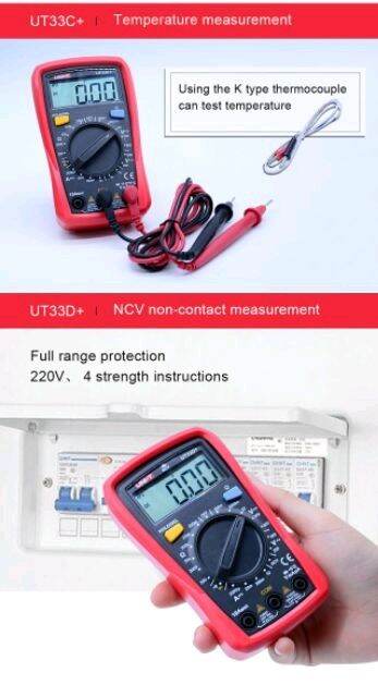 uni-t-รุ่นut33d-ut33d-มิเตอร์วัดไฟ-มัลติมิเตอร์ดิจิตอล-มีระบบ-ncv-วัดคลื่นสัญญาณไฟฟ้า