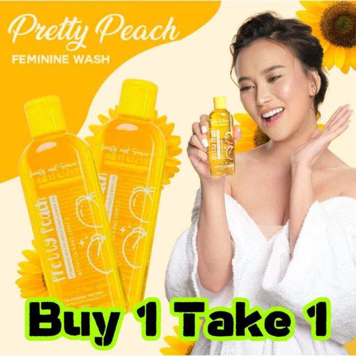 Buy 1 take 1 Pretty Peach Feminine Wash by Beauty and Graces Lazada PH
