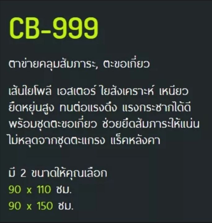 carryboy-ตะข่ายคลุมแร็คหลังคา-ตะข่ายคลุมสัมภาระ-ตะข่ายคลุมของ-โพลีเอสเตอร์แท้-ดึงแล้วไม่ย้วย