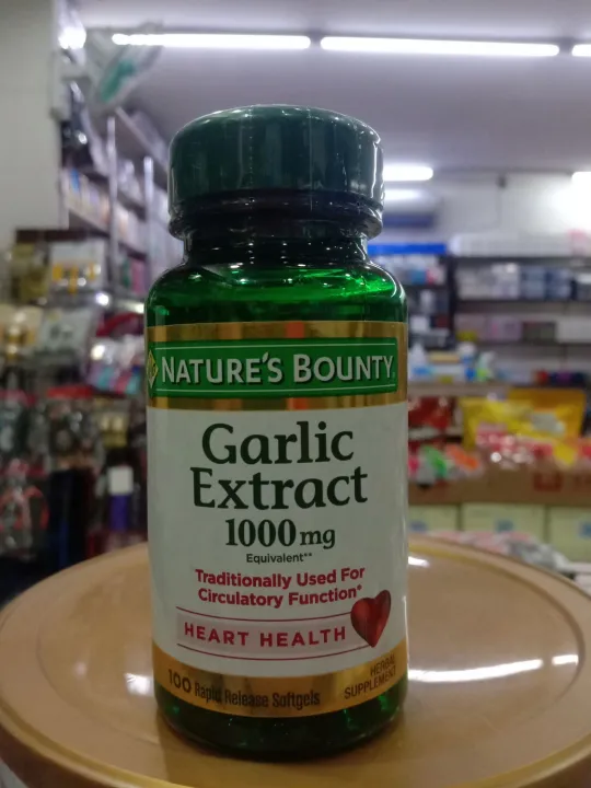 NATURES BOUNTY GARLIC EXTRACT 1000mg 100softgels Lazada PH