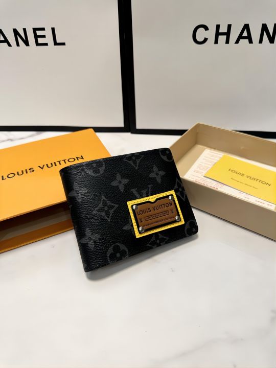 Gift box）𝕃𝕠𝕦𝕚𝕤 𝕍𝕦𝕚𝕥𝕥𝕠𝕟 Men's and Women's Wallet Card Bag  Handbag, Multi Pocket Cowhide Fashion Wallet # 0198