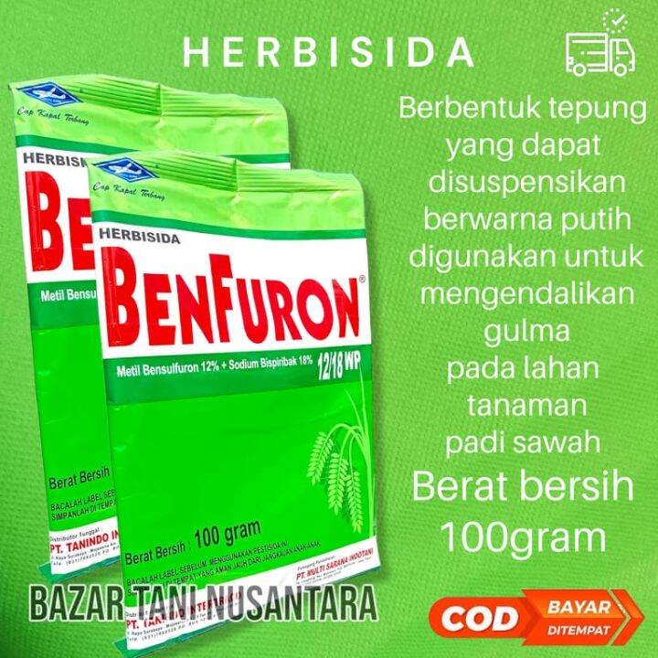 HERBISIDA BENFURON 12/18 WP 100 Gram | Lazada Indonesia