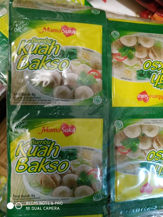 Perencah Kuah Bakso 12 sachet x 8gram dan Tepung Baso 1x 32 gram | Lazada