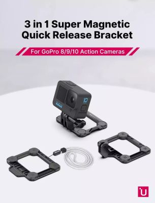 Ulanzi GP-16 Magnetic Action Camera Quick Release Bracket Gopro Accessories Release Bracket Adapter for GoPro Hero 11 10 9 8 7 6 5
