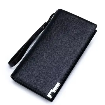Men Genuine Leather Long Wallet Rfid Credit Card Holder Black Large Bifold  Purse | eBay