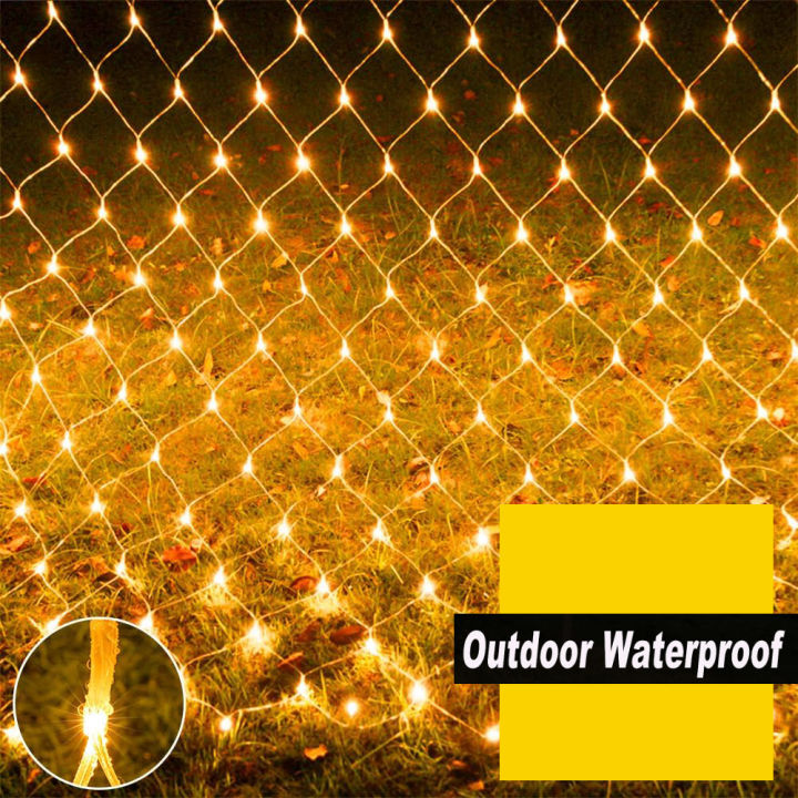 192 LED Blue Christmas Solar Net Lights, 9.8ft*6.6ft Christmas Lights With  Remote Control, Waterproof 8 Lighting Modes Auto On/Off Outdoor Mesh Lights