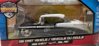 JADA BADGE CITY HEAT 1956 CHEVY BEL AIR BLACK/WHITE PAINT DIE-CAST No.56  1:24 SCALE