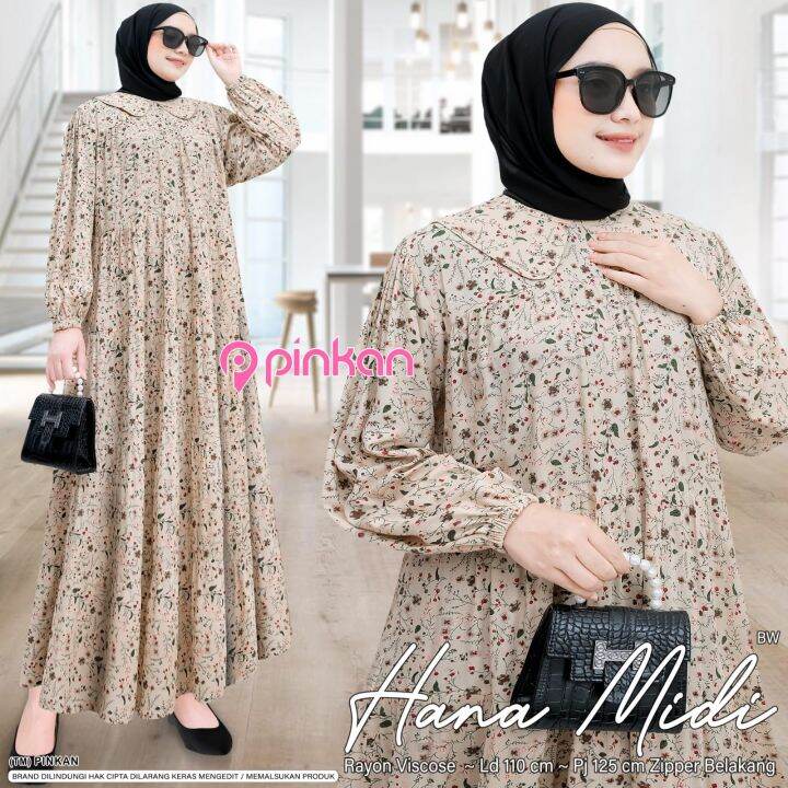 MIDI DRESS JUMBO M L XL XXL LD 100 110 120 130 BUSUI RESLETING DEPAN ...