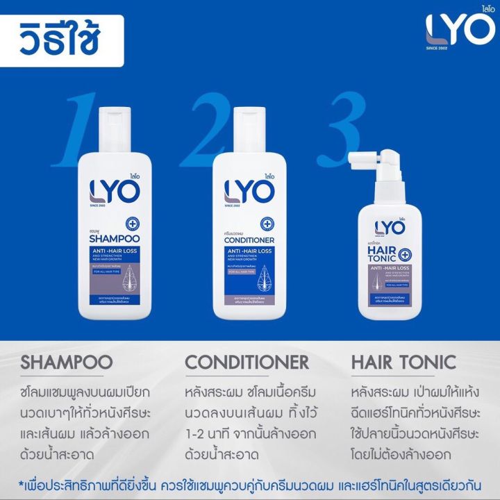 lyo-ไลโอ-ครีมนวดผม-lyo-conditioner-ลดผมร่วง-เสริมรากผมใหม่-ชะลอผมหงอก-ฟื้นฟูผมเสียผมแตกปลาย