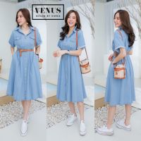 MaxiDress Jeans แม๊กซี่เดรสยีนคอปกแต่งกระดุมหน้า งานสวยน่ารักมากๆคะ งานมาพร้อมกับเข็มขัดเข้าชุดกันสุดๆนะคะ แม๊ทกับรองเท้าผ้าใบก็ยิ่งน่ารัก