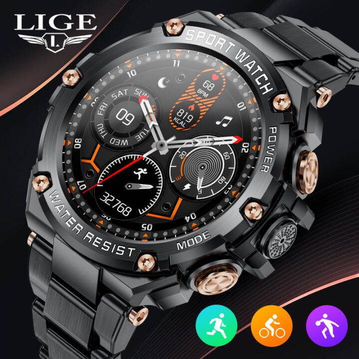 LIGE watch men original New Bluetooth Call Smart Watch Full Touch Sport