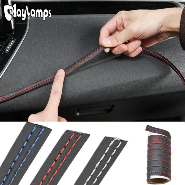 Luxury Car Moulding Trim Car Interior Dashboard Leather Decoration Line