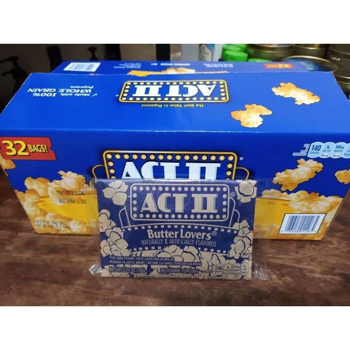 Act Ii Butter Lovers Microwave Popcorn, Per Bag 2.75Oz | Lazada Ph