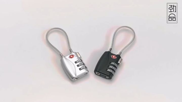 3 Digits Combo TSA 309 Approved Luggage Travel Password Lock Resistance Travel  Luggage Zinc Alloy Lock Password Padlock Kunci Locker Steel Wire