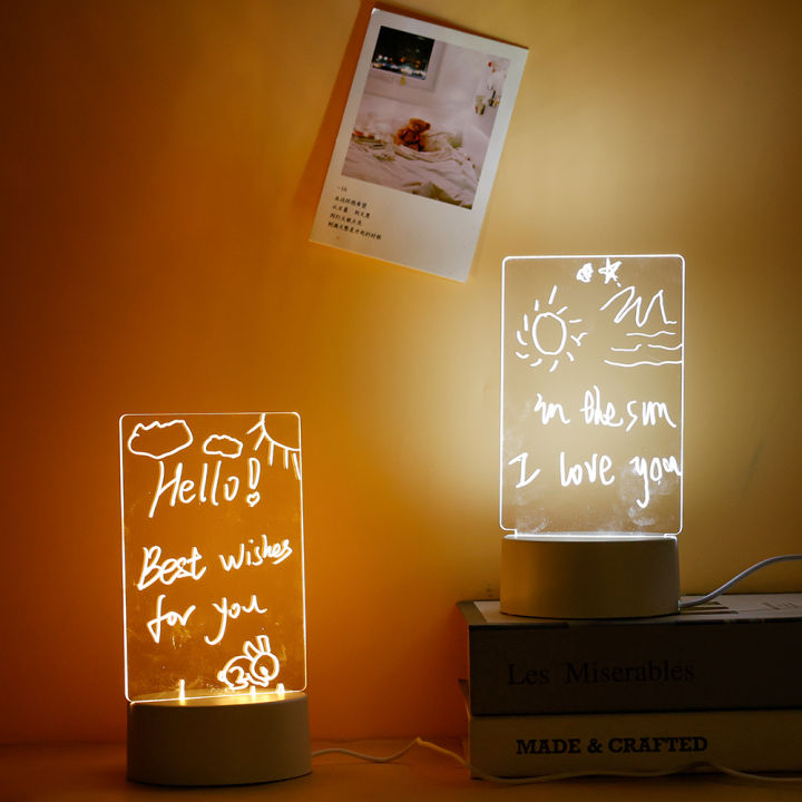 Note Board Creative Led Night Light USB Message Board Holiday Light ...