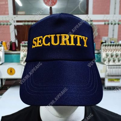 หมวกแก๊ปเจ้าหน้าที่ รปภ. SECURITY  สีกรม สินค้าพร้อมจัดส่ง