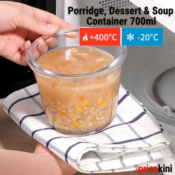 High Quality 700ml Oven Microwave Safe Borosilicate Glass Soup Food  Containers - Buy High Quality 700ml Oven Microwave Safe Borosilicate Glass Soup  Food Containers Product on