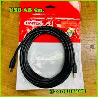 UNITEK Y-C421GBK USB -A to USB-B Cable5m.