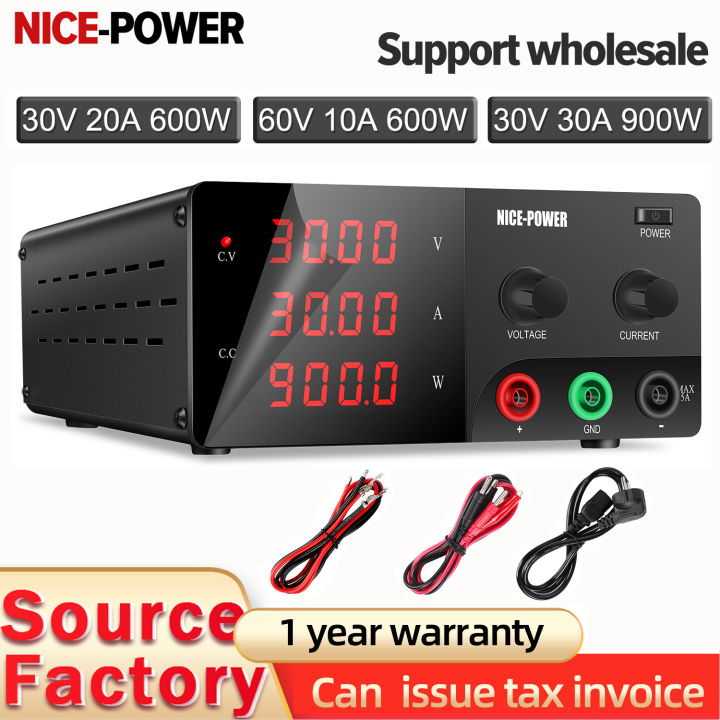 Dc Power Supply Variable 30v 30a 900w High Power Bench Power Supply With Encoder Knob Benchtop 9533