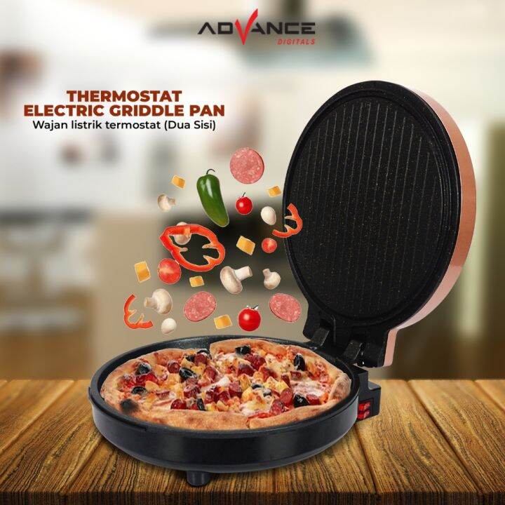 Thermostat Electric Griddle Pan Advance EBF32 pemanggang elektrik