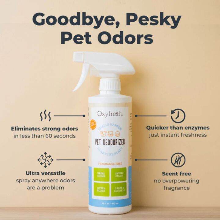 Oxyfresh Pet Deodorizer Spray 470 Ml Remove Pet Odor, Pewangi Pasir