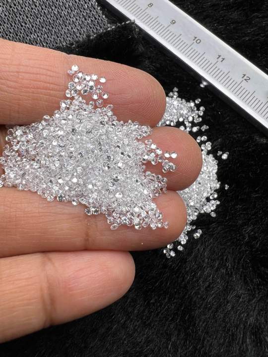 cz-เพชรรัสเซีย-สีขาวกลมขนาด-ทรงกลม-2-60-มิล-100-เม็ด-white-round-cut-size-2-60mm-100pcs-cubic-zirconia-american-diamond-stone