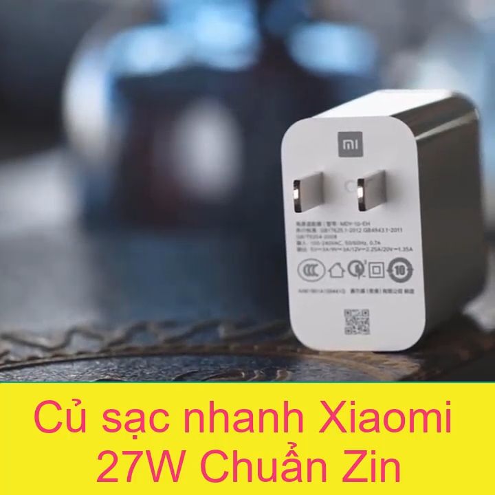 Bộ củ sạc nhanh Xiaomi (27W) Mi Turbo Charger  mã Xiaomi MDY-10-EH - Zin  hãng bóc máy 