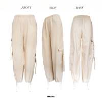 MMCHIC Pockets Pants กางเกงดีเทลกระเป๋า ขอบกางเกงยางยืดคุณภาพดี บริเวณชายขารูดใส่เป็นกางเกงขาจั๊มพ์