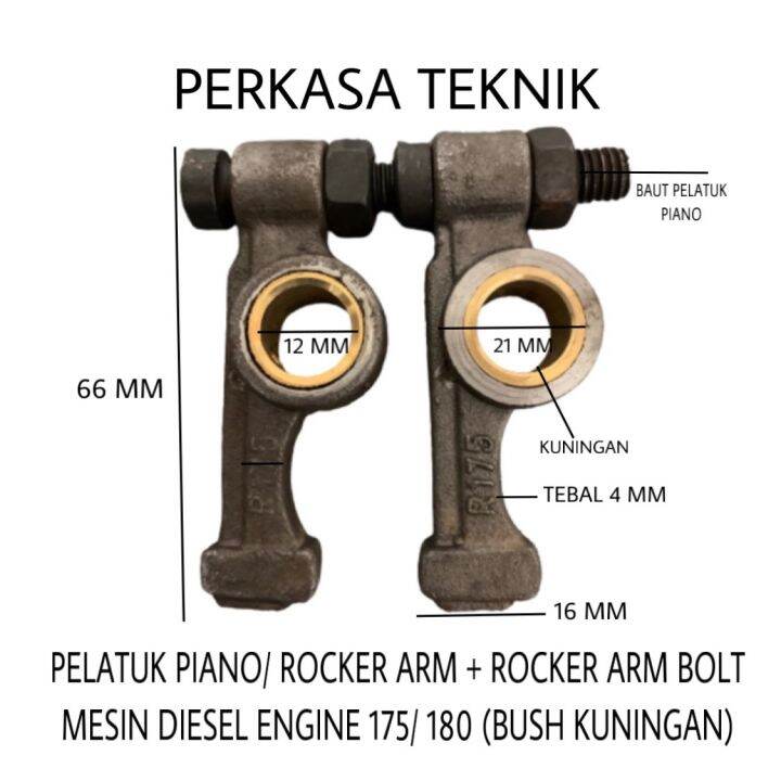 Pelatuk Piano + Baut Pelatuk/ Rocker Arm + Bolt Rocker Arm Mesin Diesel