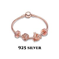 [พร้อมส่งจากกรุงเทพ]Pandora เงิน925 สร้อยข้อมือ กำไล ลูกปัดอัญมณี สร้อยข้อมือคู่ Crown Carriage Bracelet ของแท้ 100%