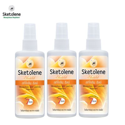 Sketolene สกีโทลีน สเปรย์กันยุง แมลง และทาก สูตรชีลด์ Deet 20% ขนาด 70 มล. จำนวน 3 ขวด